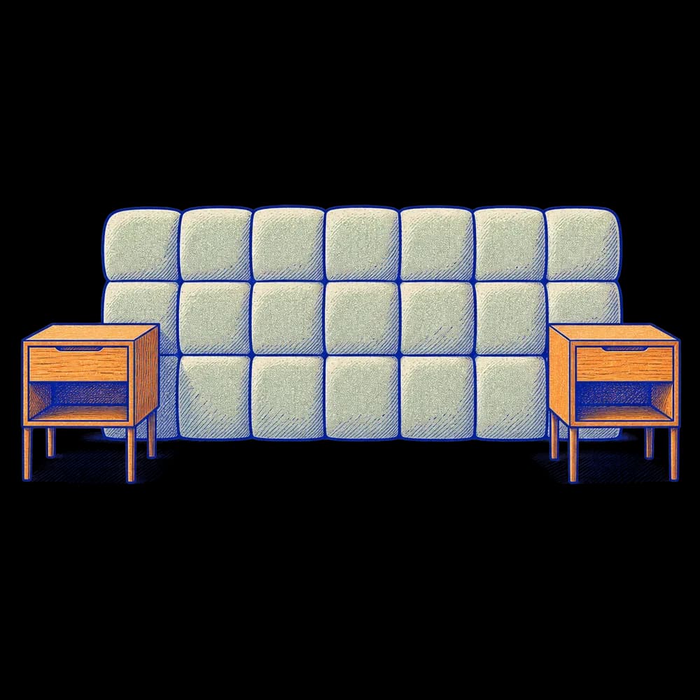 Bruma · Mesa de noche con patas · Relieve
