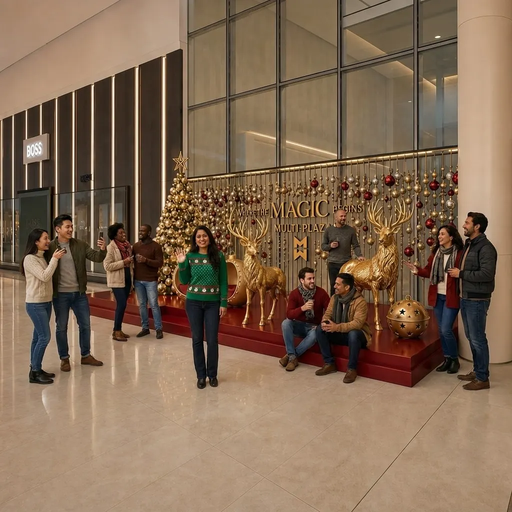 Multiplaza Panamá · Casita de Santa: la cabaña roja con los cascabeles. · IO's Architecture